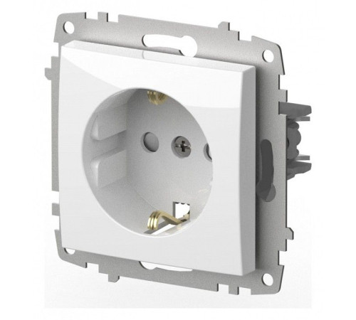 Розетка с заземлением и со шторкой, без рамки Elbi Eleсtriс Zena Vega 609-015600-243