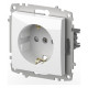 Розетка с заземлением и со шторкой, без рамки Elbi Eleсtriс Zena Vega 609-015600-243
