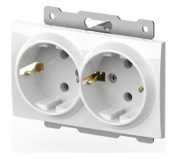 Розетка двойная с заземлением, без рамки Elbi Eleсtriс Zena Vega 609-015600-907
