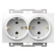 Розетка двойная с заземлением, без рамки Elbi Eleсtriс Zena Vega 609-015600-907
