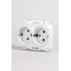 Розетка двойная с заземлением, без рамки Elbi Eleсtriс Zena Vega 609-015600-907