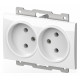Розетка двойная без заземления, без рамки Elbi Eleсtriс Zena Vega 609-015600-908