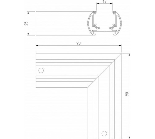 Соединитель угловой L-образный для треков накладных Elektrostandard Slim Magnetic a065259