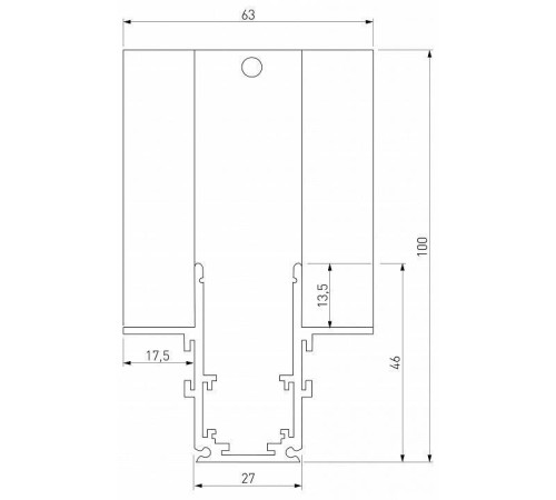 Соединитель угловой внутренний для треков встраиваемых Elektrostandard Slim Magnetic a067498