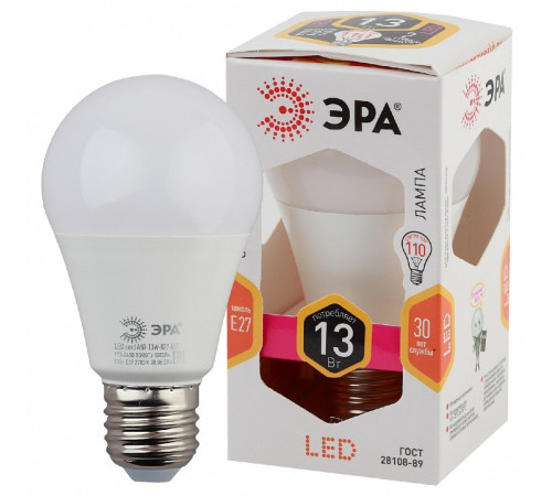 Лампа светодиодная Эра LED A60-13W-827-E27