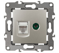 ТВ-розетка и розетка Ethernet RJ-45 без рамки Эра Эра 12 12-3110-15