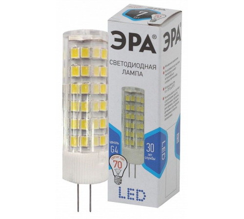 Лампа светодиодная Эра Стандарт LED JC-7W-220V-CER-840-G4