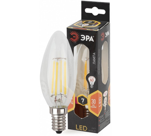 Лампа светодиодная Эра F-LED F-LED B35-7W-827-E14