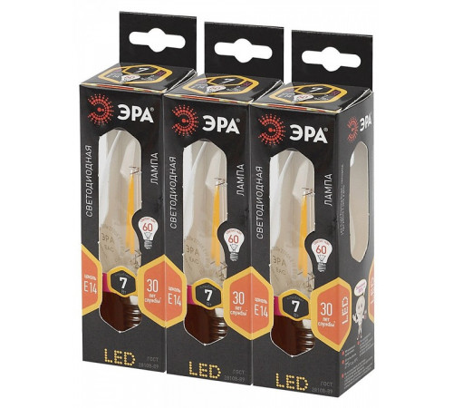 Лампа светодиодная Эра F-LED F-LED B35-7W-827-E14