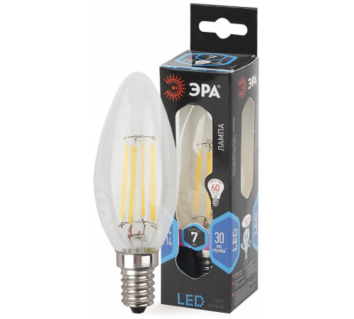 Лампа светодиодная Эра F-LED B35-7W-840-E14