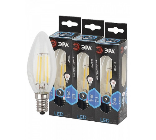 Лампа светодиодная Эра F-LED B35-7W-840-E14