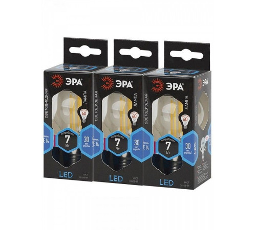 Лампа светодиодная филаментная ЭРА F-LED Шар P45 7 Вт E14 4000 К F-LED P45-7W-840-E14