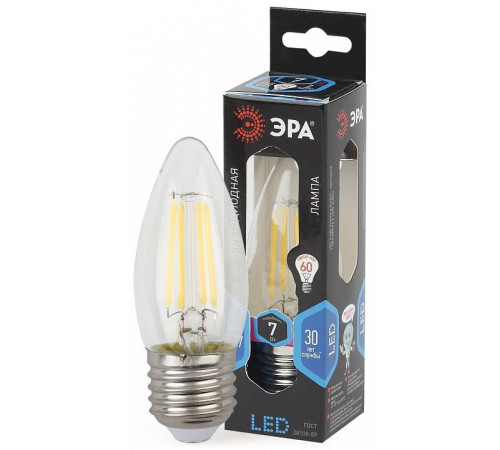 Лампа светодиодная Эра F-LED E27 7Вт 4000K F-LED B35-7W-840-E27