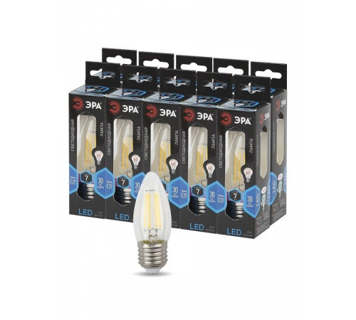 Лампа светодиодная Эра F-LED E27 7Вт 4000K F-LED B35-7W-840-E27