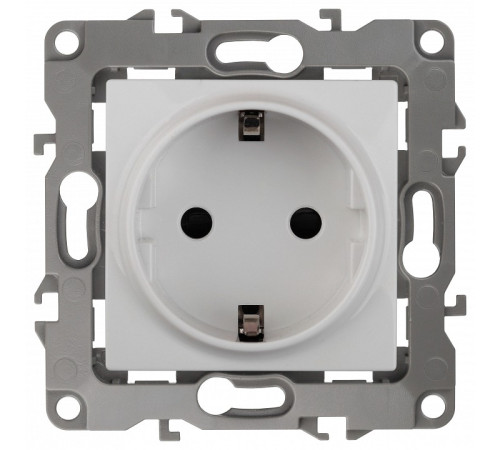 Розетка с заземлением, без рамки Эра Эра 12 12-2111-01