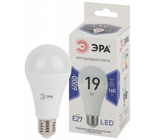 Лампа светодиодная Эра Стандарт LED A65-19W-860-E27