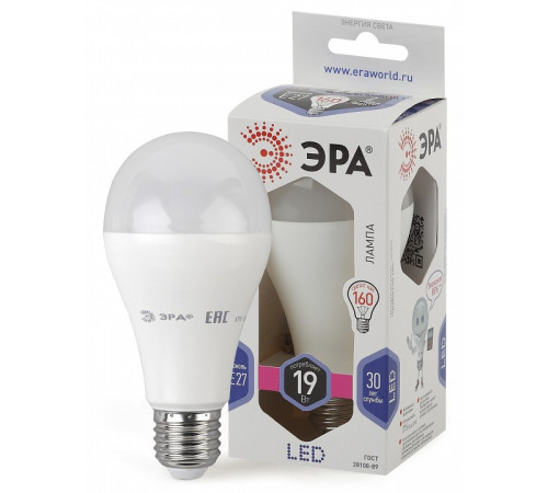 Лампа светодиодная Эра Стандарт LED A65-19W-860-E27