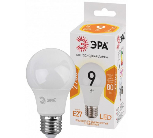 Лампа светодиодная Эра LED A60-9W-827-E27