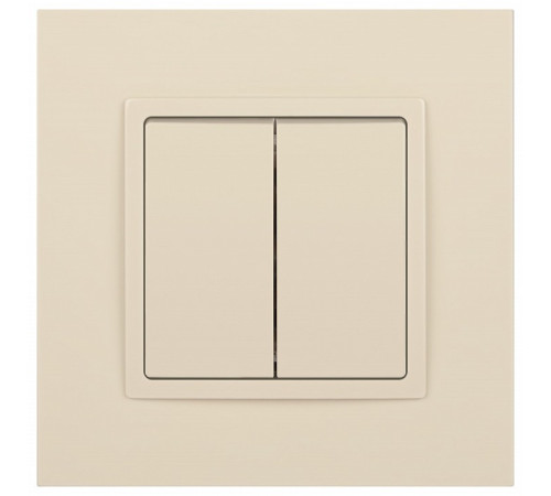 Переключатель двухклавишный без рамки Эра Эра Elegance 14-1106-02