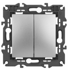 Переключатель двухклавишный без рамки Эра Эра Elegance 14-1106-03