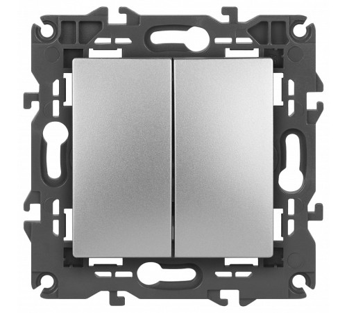 Переключатель двухклавишный без рамки Эра Эра Elegance 14-1106-03