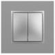 Переключатель двухклавишный без рамки Эра Эра Elegance 14-1106-03
