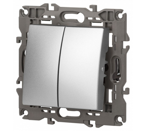 Переключатель двухклавишный без рамки Эра Эра Elegance 14-1106-03