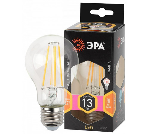 Лампа светодиодная Эра F-LED F-LED A60-13W-827-E27