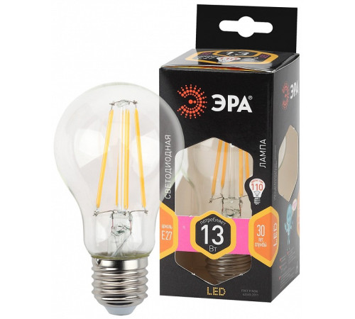 Лампа светодиодная Эра F-LED F-LED A60-13W-827-E27