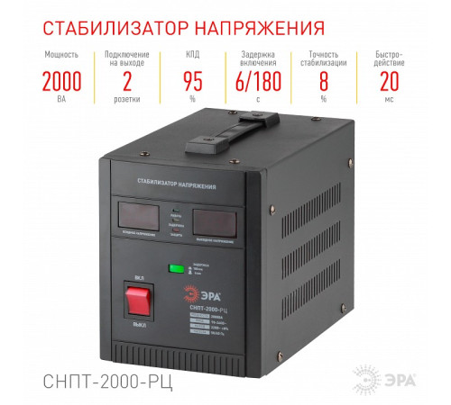 Стабилизатор напряжения Эра СНПТ-2000-РЦ
