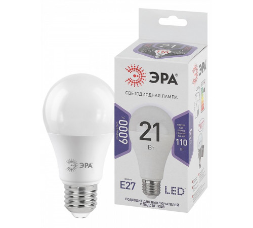 Лампа светодиодная Эра Стандарт LED A65-21W-860-E27