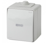 Переключатель одноклавишный с подсветкой Эра Эра Эксперт 11-1610-03