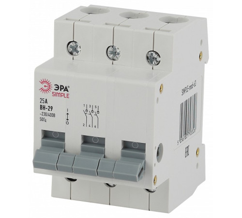 Выключатель нагрузки 3P Эра ВН-29 SIMPLE-mod-64