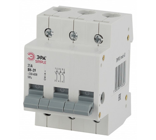 Выключатель нагрузки 3P Эра ВН-29 SIMPLE-mod-64