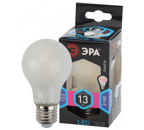 Лампа светодиодная Эра E27 13Вт 4000K F-LED A60-13W-840-E27 frost