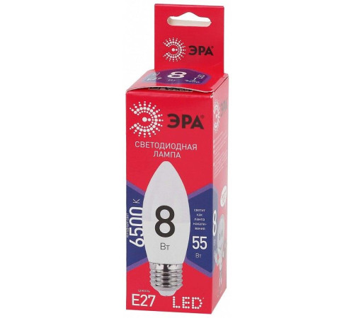 Лампа светодиодная Эра LED B35-8W-865-E27 R