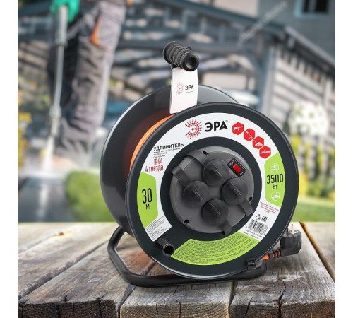Удлинитель Эра RMx-4es-3x1.5-30m-IP44