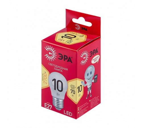 Лампа светодиодная Эра LED P45-10W-827-E27 R