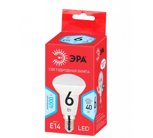 Лампа светодиодная Эра LED R50-6W-840-E14 R