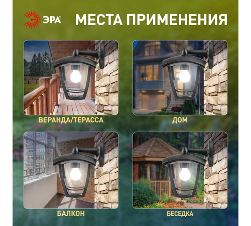 Светильник на штанге Эра НБУ 07-40-002 «Дели 2» черный