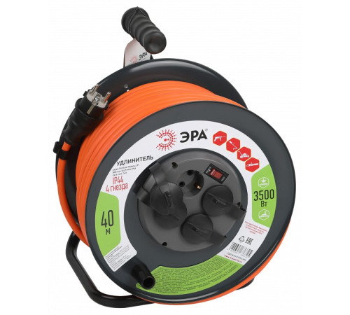 Удлинитель с выключателем Эра RMx-4es-3x2.5-40m-IP44