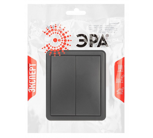 Выключатель двухклавишный Эра Эра Эксперт 11-1204-05