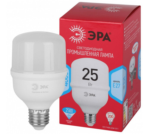 Лампа светодиодная Эра E27 25Вт 4000K LED POWER T70-25W-4000-E27 R