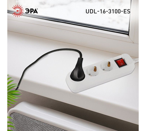 Удлинитель с выключателем Эра UDL-16-3100-ES