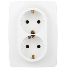 Розетка двойная без заземления Эра Эра 12 12-2106-01М