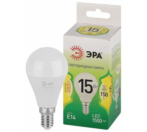 Лампа светодиодная Эра Green Line LED P45-15W-830-E14 GL