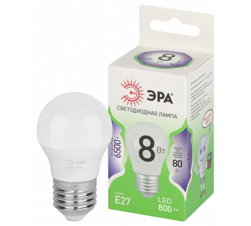 Лампа светодиодная Эра Green Line LED P45-8W-865-E27 GL