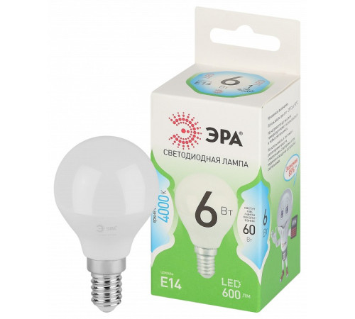 Лампа светодиодная Эра Green Line LED P45-6W-840-E14 GL