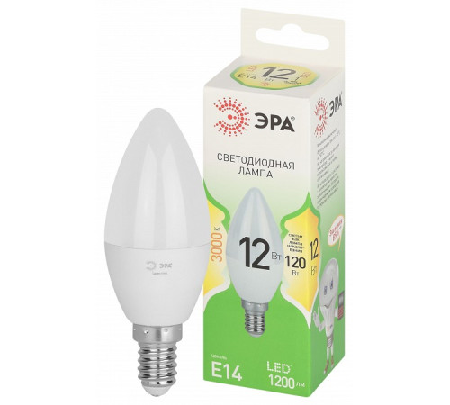 Лампа светодиодная Эра Green Line LED B35-12W-830-E14 GL