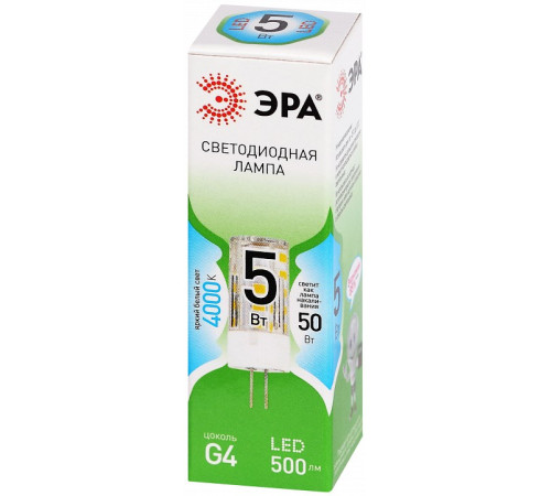 Лампа светодиодная Эра Green Line LED G4-JC-5W-840-12V GL